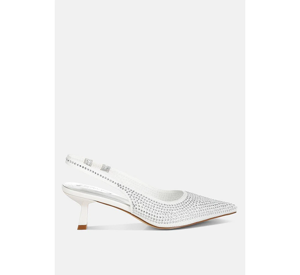 London Rag Julep Flyknit Rhinestone Slingback Sandals