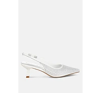 London Rag Julep Flyknit Rhinestone Slingback Sandals