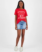 Grayson Threads, The Label Juniors' Lunar New Year Smiley Graphic T-Shirt
