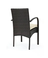 Streamdale Furniture Cordoba Kd Pe Wicker Dining Chair