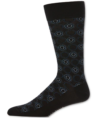 Perry Ellis Portfolio Men's Medallion Print Dress Socks