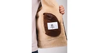 Men's Leather Sheepskin Jacket, Brown, Created for Macy's