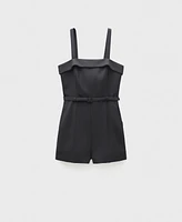 Mango Women's Belt Short Jumpsuit