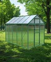 Simplie Fun Newly marketed Gain height windproofaluminum greenhouse 6x10 Ft Polycarbonate Greenhouse Raised Base and Anchor Aluminum Heavy Duty Walk