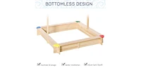 Slickblue Kids Sandbox for Endless Outdoor Adventures – Safe, Durable Construction with Ample Space for Play