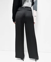 Dkny Women's Satin High-Rise Wide-Leg Pants