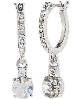 Givenchy Crystal Charm Pave Huggie Hoop Earrings