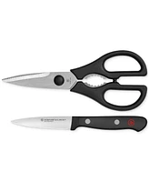 Wusthof Gourmet Black 2-Pc. Paring Knife and Shears Set