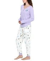 Honeydew Women's Travel Day Henley Fleece Pajama Set