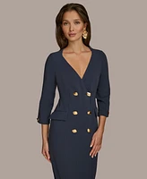 Donna Karan Women's 3/4-Sleeve Double-Breasted Blazer Dress