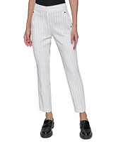 Karl Lagerfeld Paris Petite Mid-Rise Ankle Pants