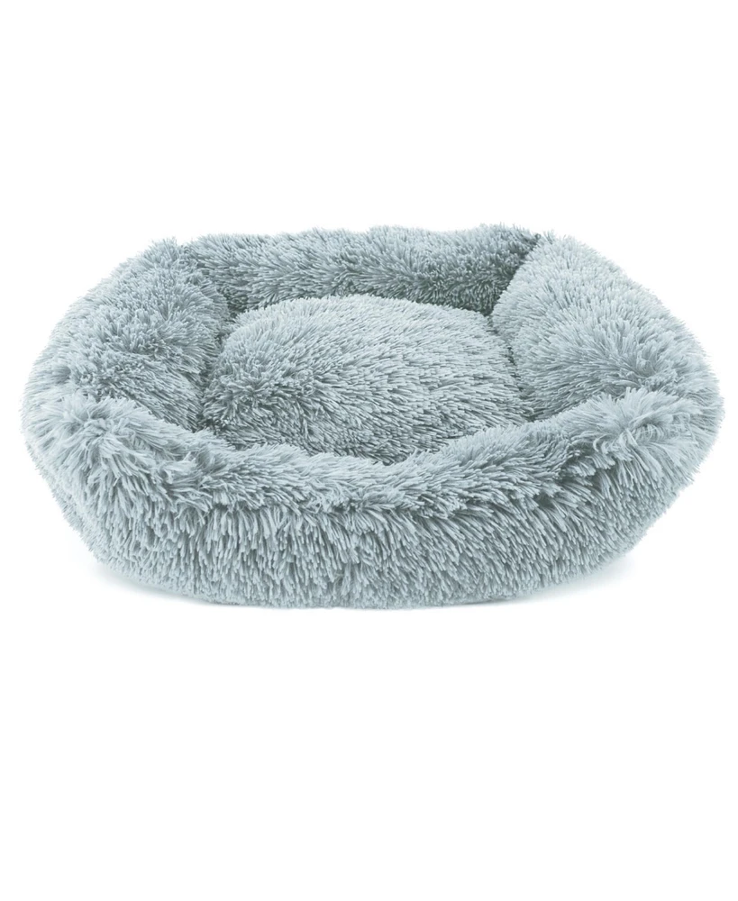 Details Dog Bed for Small Medium Dogs, Plush Calming Sleeping Cuddler for Pet