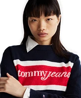 Tommy Jeans Women's Colorblocked Logo Crewneck Sweater