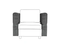 gaomon Chenille Armrest Module for Modular Sectional Sofa, 90°