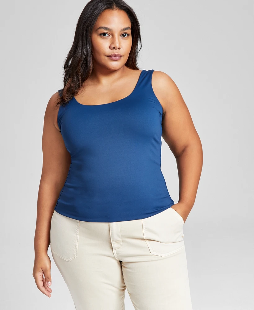And Now This Plus Size Scoop-Neck Sleeveless Top, Created for Macy's
