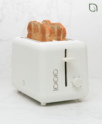 Willow Kitchen 2-Slice Toaster with Wide Slots - Perfect for Toast Bagels, Compact Design, Crumb Tray