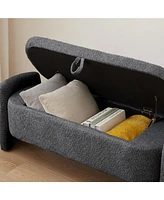 Slickblue Ottoman Oval Storage Bench for Stylish Organization