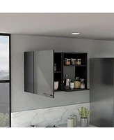 Depot E-shop Salento 2 Stackable Wall-Mounted Storage Cabinet with Side Shelf