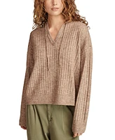 Lucky Brand Women's Ribbed Knit Hooded Sweater