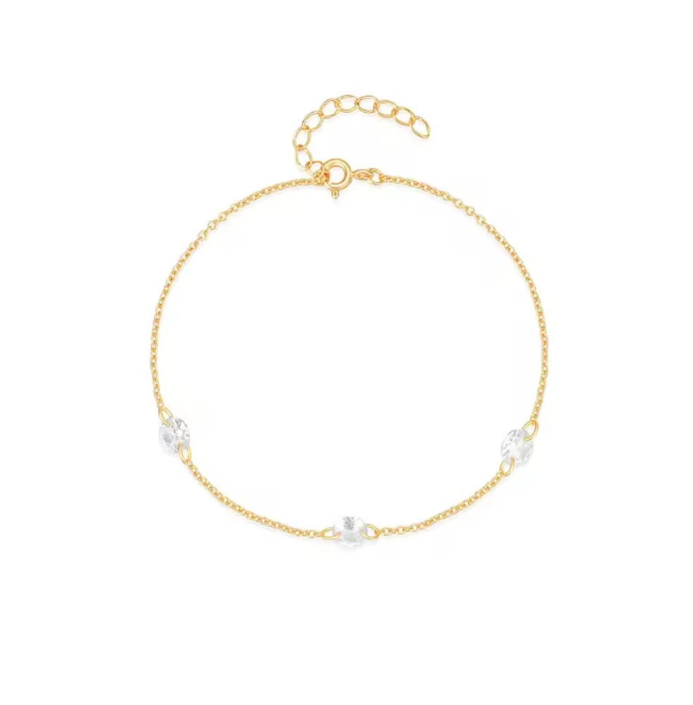 Hollywood Sensation Eternal Glow Bracelet - 18k Gold Plated Sterling Silver with Aaaaa Cubic Zirconia