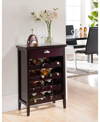 Kings Brand Furniture Florence Wooden Wine Rack Cabinet with Drawer