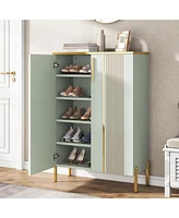 Tribesigns Shoe Cabinet with Doors