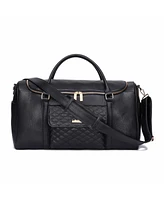 Luli Bebe Monaco Travel Bag, Made from Luxury Materials with Stylish Exterior, Easy to Carry Spacious Storage, for Moms - Pastel Pink