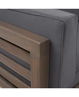 Oana Left Corner Bench And Coffee Table. Dark Grey