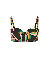 City Chic Plus Maui Print Underwire Bikini Top