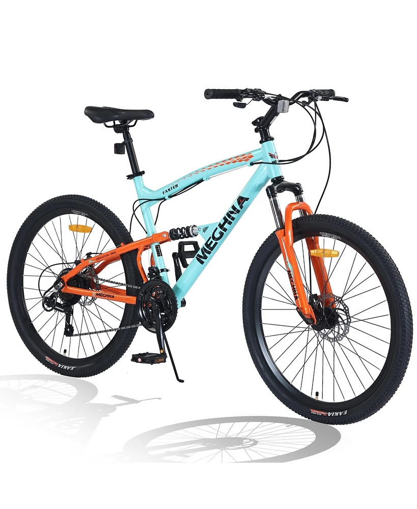 Streamdale Furniture 26 inch Mountain Bike 21-Speed Dual Suspension Aluminum Alloy Frame For Men and Women's Bike