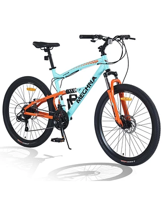 Streamdale Furniture 26 inch Mountain Bike 21-Speed Dual Suspension Aluminum Alloy Frame For Men and Women's Bike