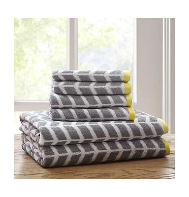 Streamdale Furniture Cotton Jacquard Bath Towel 6 Piece Set