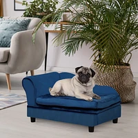 Simplie Fun Luxury Fancy Dog Bed for Small Dogs with Hidden Storage, Small Dog Couch with Soft 3" Foam, Dog Sofa Bed, Cushy Dog Bed, Modern Pet Furnit