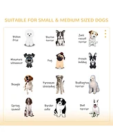 Furniture Style Dog Crate End Table with Removable Door Panel, Dog Crate Bed with Foam Cushion, Safety Lock, Indoor Use, for Small & Medium Dogs, Brow