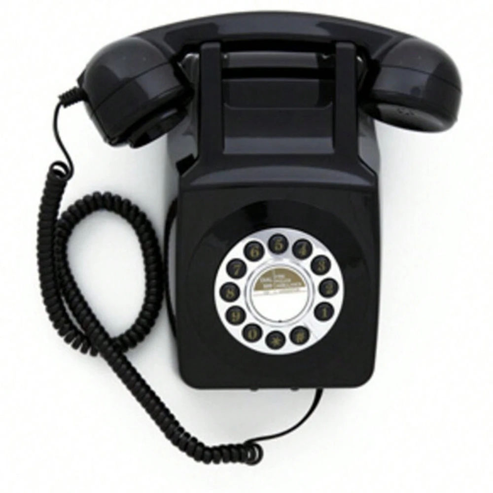 Gpo Retro GPO746WBLK 746 Wall Mount Push Button Telephone - Black