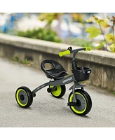 Streamdale Furniture Kids Tricycle for Toddlers Age 2-5 with Adjustable Seat, Toddler Bike for Children with Basket, Bell, Handlebar Grips, Yellow