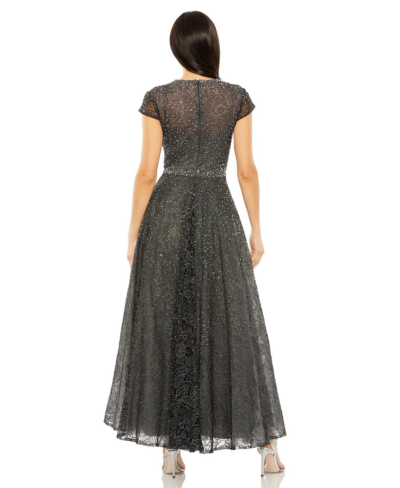 Mac Duggal Women's Embellished A Line Dress