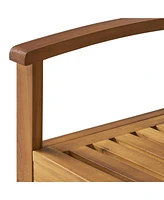 Durable Acacia Wood Bench For Outdoor Comfort And Style