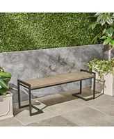 Chic Acacia Wood Bench With Iron Legs: Style And Durability
