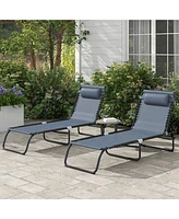 Streamdale Furniture Adjustable Mesh Chaise Lounge: Foldable, Breathable, and Customizable Comfort