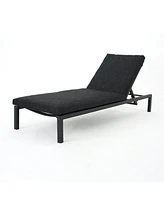 Simplie Fun Navan Chaise Lounge - Dark Grey