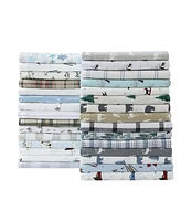 Eddie Bauer Printed Cotton Flannel -Piece Sheet Set