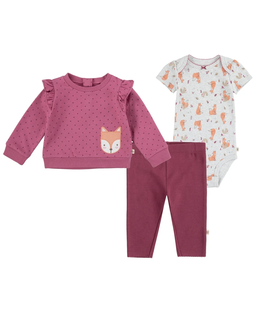 Huggies Baby Girls Crew Tee, Bodysuit and Pants