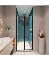 1 3/8" adjustment, universal pivot shower door, with 1/4" tempered glass