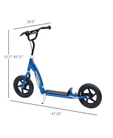 Streamdale Furniture Kick Scooter for Kids 5-12 Years Old, Big Wheel Kids Scooter with Adjustable Height Handlebar, Non