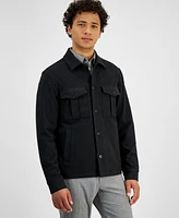 Michael Kors Men's Double-Face Brushed Shirt Jacket