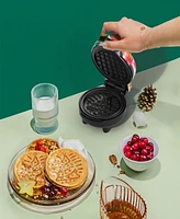 Bella Mini Green Geometric Waffle Maker