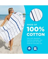 Ben Kaufman Terry Horizontal Sailor Stripes Beach Pool Towels - 100% Cotton Striped Towel Soft for &