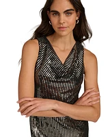 Calvin Klein Women's Embellished Velvet Shift Dress