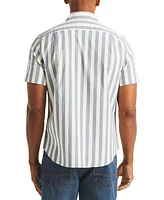 Nautica Men's Short Sleeve Button-Front Striped Shirt